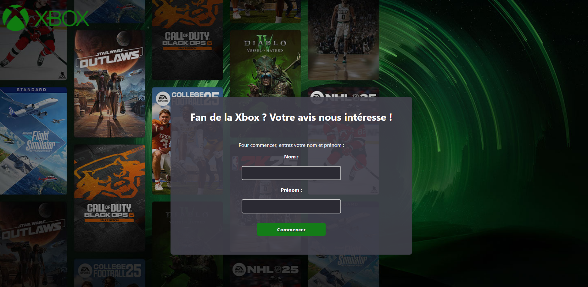 sondage xbox